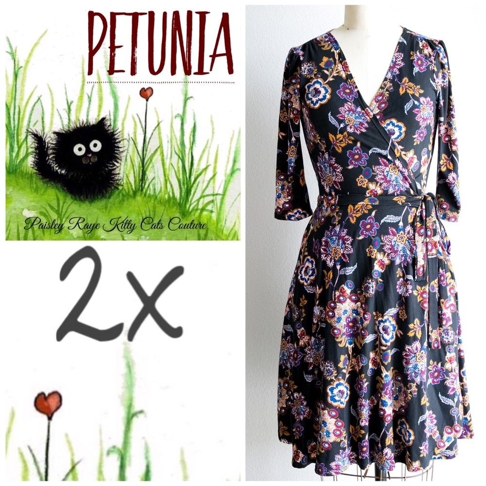 Classic Wrap Dress in Floral/Paisley with POCKETS!